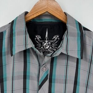 Drill Clothing Company XL Mens Plaid Button Up Short Sleeve Casual Shirt NWT